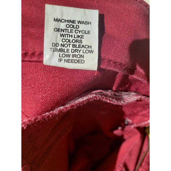 Tinsel Town Denim Couture Pants Teens Sz 5 Red Berry Jeans Skinny Tapered Cotton - Picture 10 of 14